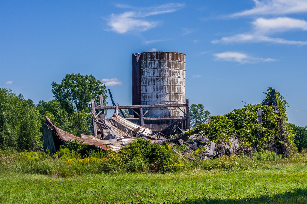 Collapsed barn, South Hero