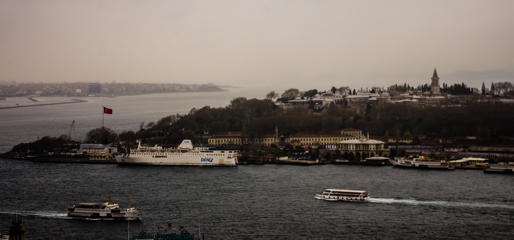 Seraglio Point, Topkapi Palace and Golden Horn from Galata Tower