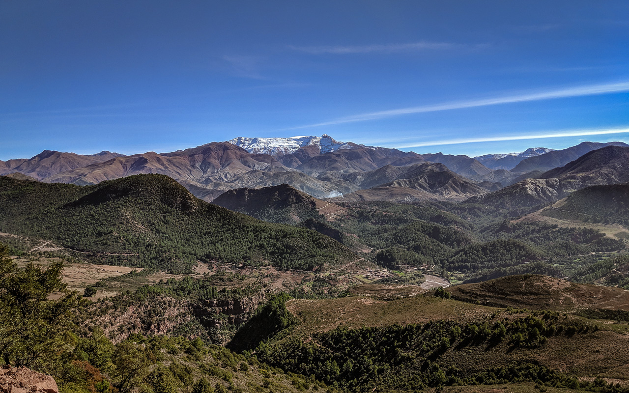 High Atlas between Ouarzazate and Marrakesh