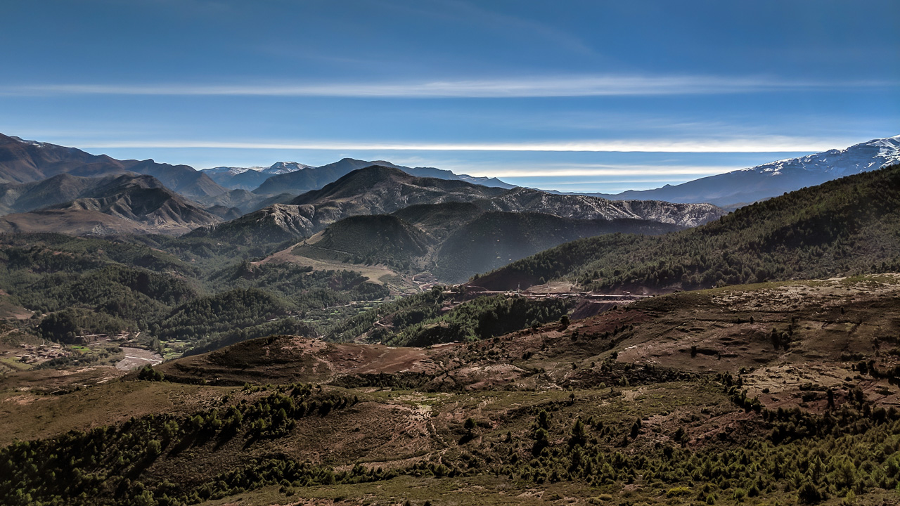 High Atlas between Ouarzazate and Marrakesh