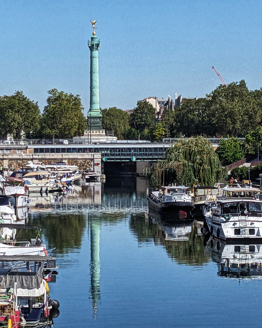 Canal Saint Martin and Place de la Bastille