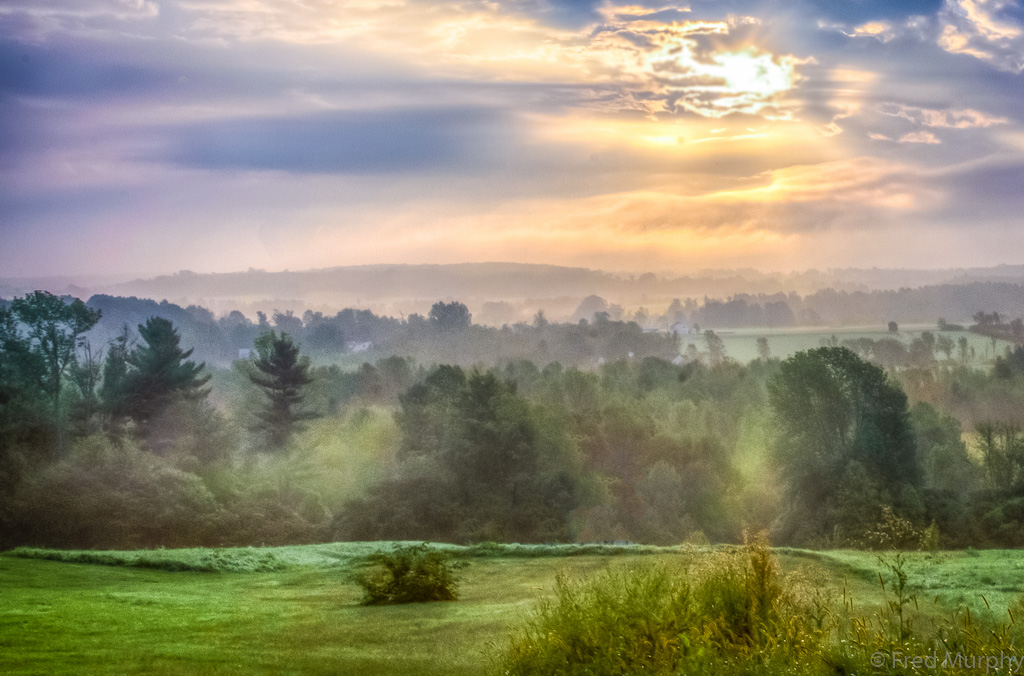 Early Morning on Mt. Philo Road