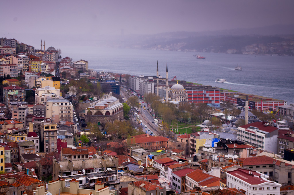 Beyoglu and Bosphorus from Galata Tower